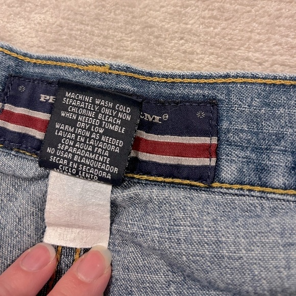 Phat Pharm 90s cargo wide leg mid wash jean 32x33 vintage Y2K Def Jam Records - Picture 7 of 11